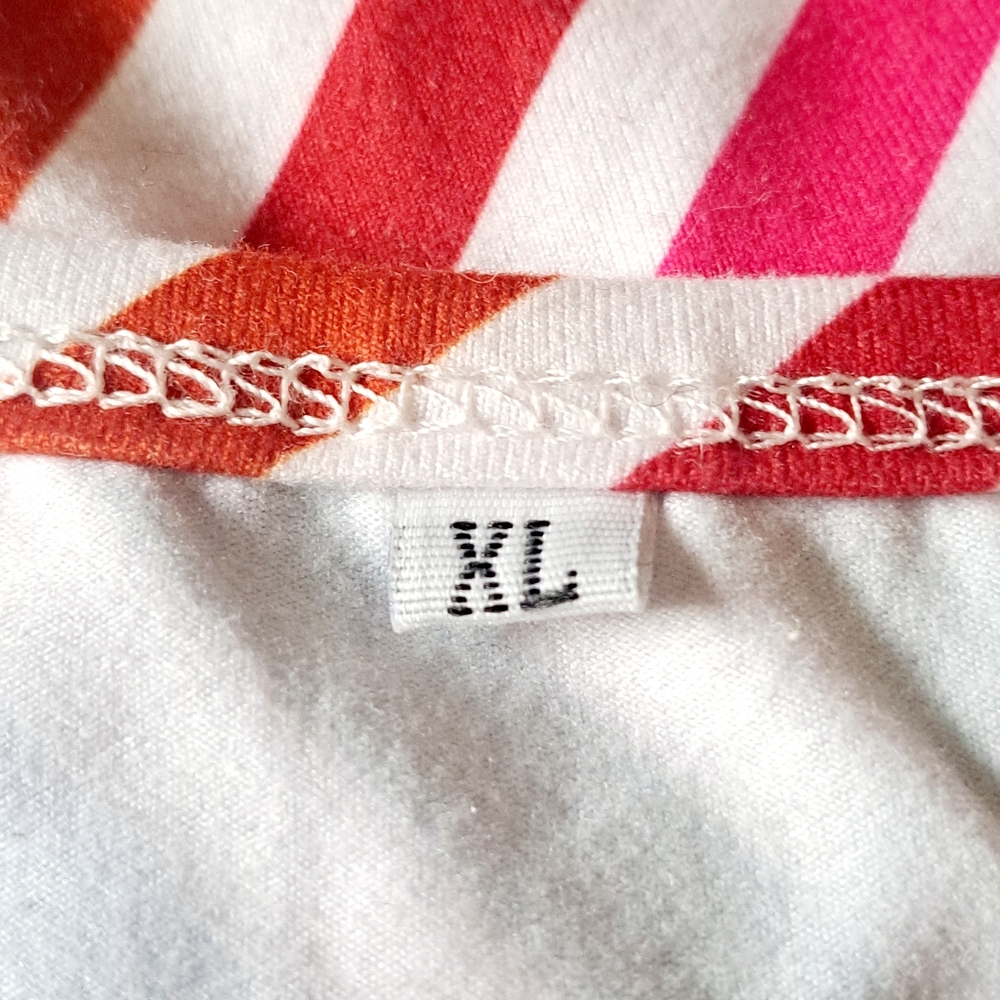 Colorful Diagonal Striped Fit Flare Dress Women's Size XL  Classic Dainty Summer - Picture 8 of 11